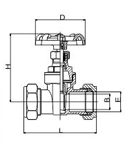 Z95W-10/16/20/25/40/64/100/160T型黄铜/青铜卡套手工闸阀